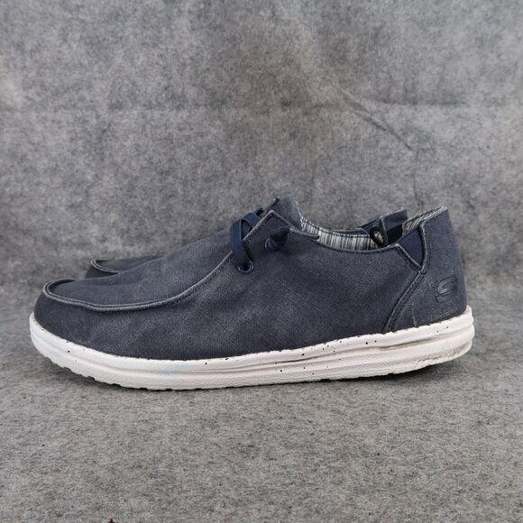Skechers Shoes Mens 12 Casual Slip On Sneakers Relaxed Fit Memory Foam Goga Mat